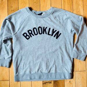 J.Crew Women’s Medium Brooklyn Sweatshirt Gray Crewneck 100% Cotton Pullover